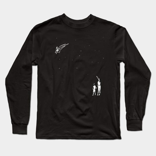 Mom and Son first UFOs and Shooting Star Long Sleeve T-Shirt by ACE5Handbook